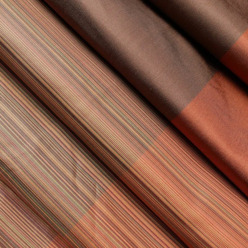 袋帯 六通柄 一般用 正絹 縞柄・線柄 小豆・エンジ_画像26