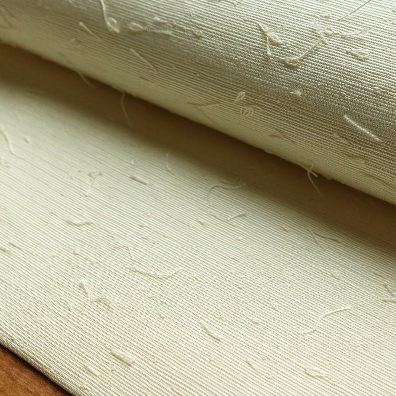 名古屋帯 太鼓柄 髭紬 正絹 風景柄 名古屋仕立て 白_画像10