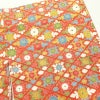 小紋 良品 金彩 総柄 正絹 花柄 菊 菊菱 袷仕立て 赤・朱_画像13
