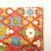小紋 良品 金彩 総柄 正絹 花柄 菊 菊菱 袷仕立て 赤・朱_画像14