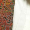 小紋 美品 しつけ糸付き 縮緬 総柄 正絹 幾何学柄・抽象柄 袷仕立て 多色使い_画像22