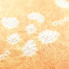 小紋 しつけ糸付き 絞り 正絹 木の葉・植物柄 袷仕立て 橙_画像9