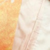 小紋 しつけ糸付き 絞り 正絹 木の葉・植物柄 袷仕立て 橙_画像24