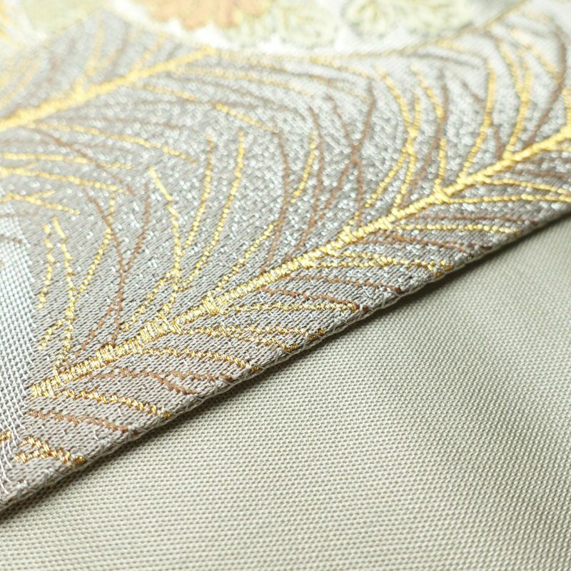 袋帯 六通柄 良品 西陣織 証紙あり フォーマル用 正絹 古典柄 グレー_画像16