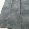 盛夏 紬 良品 正絹 幾何学柄・抽象柄 袷仕立て 青・紺_画像4