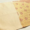 袋帯 六通柄 ふくれ織り 良品 一般用 正絹 花柄 黄・黄土色_画像23