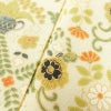 小紋  良品 しつけ糸付き 縮緬 総柄 正絹 花柄 袷仕立て クリーム_画像8