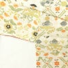 小紋  良品 しつけ糸付き 縮緬 総柄 正絹 花柄 袷仕立て クリーム_画像13