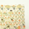 小紋  良品 しつけ糸付き 縮緬 総柄 正絹 花柄 袷仕立て クリーム_画像15