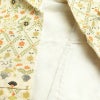 小紋  良品 しつけ糸付き 縮緬 総柄 正絹 花柄 袷仕立て クリーム_画像22