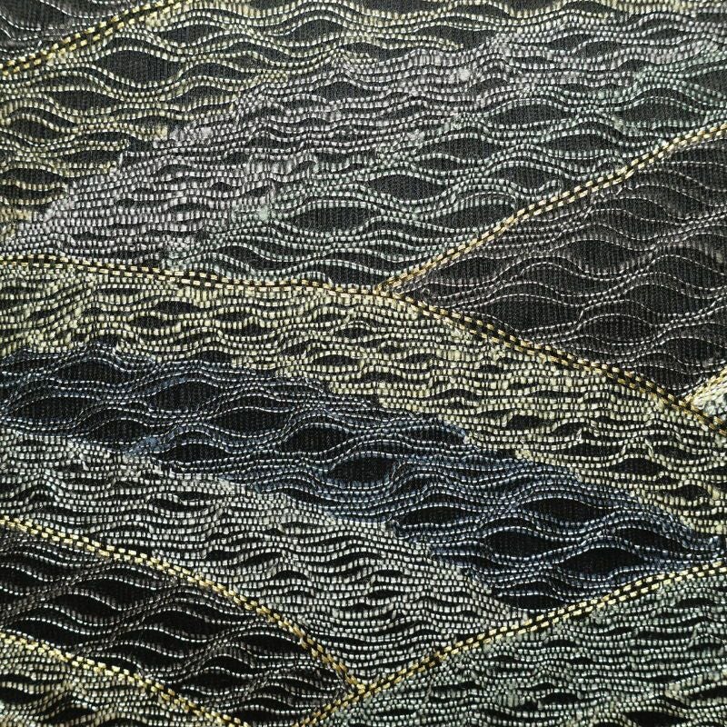 袋帯 六通柄 良品 一般用 正絹 幾何学柄・抽象柄 黒_画像3