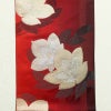 名古屋帯 六通柄 じゅらく 正絹 花柄 名古屋仕立て 赤・朱_画像10