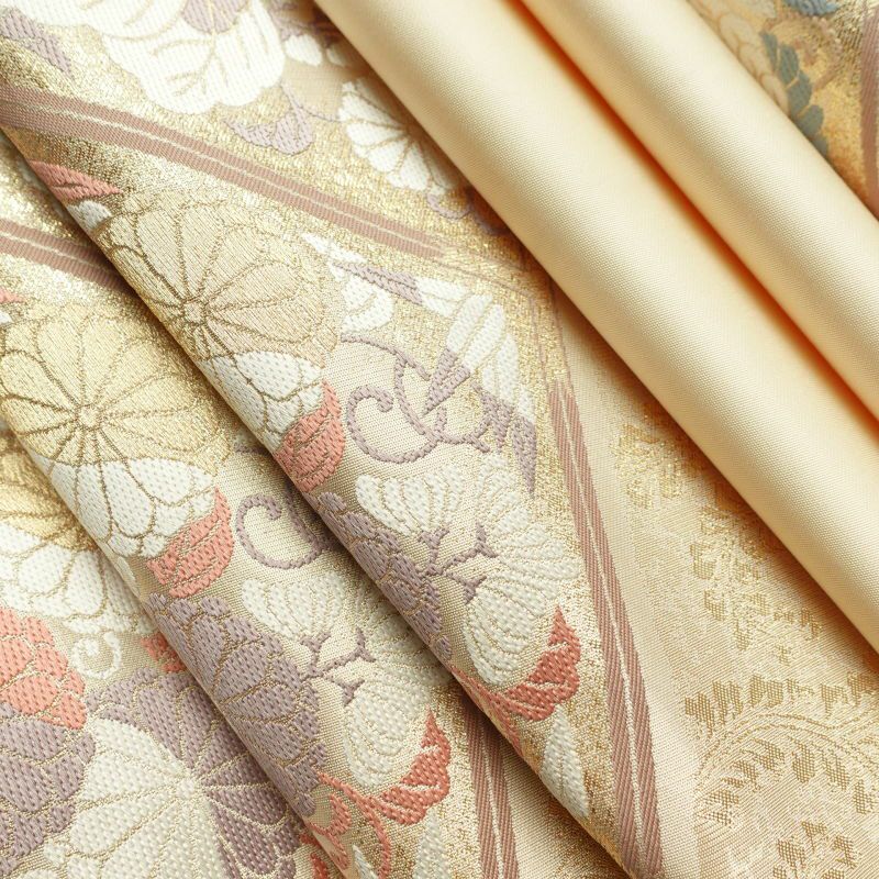 袋帯 六通柄 天井絵花鳥文 フォーマル用 正絹 古典柄 ベージュ_画像29