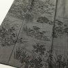 紬 付下げ風 正絹 風景柄 菖蒲 袷仕立て 茶_画像4