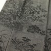 紬 付下げ風 正絹 風景柄 菖蒲 袷仕立て 茶_画像5