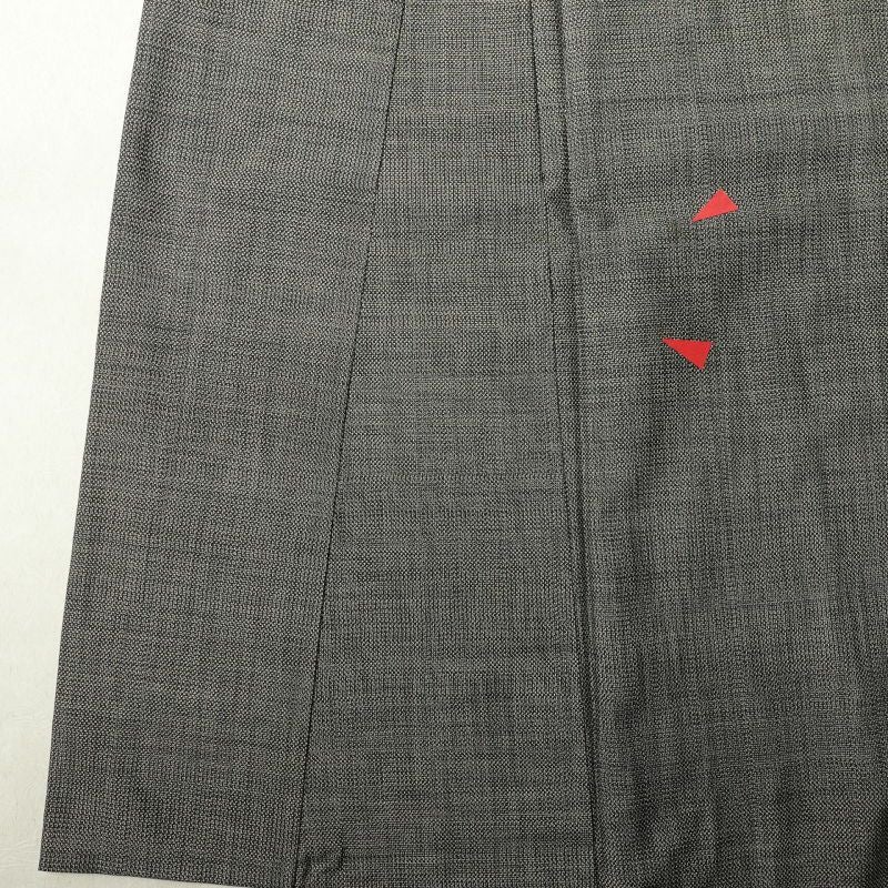 紬 付下げ風 正絹 風景柄 菖蒲 袷仕立て 茶_画像15