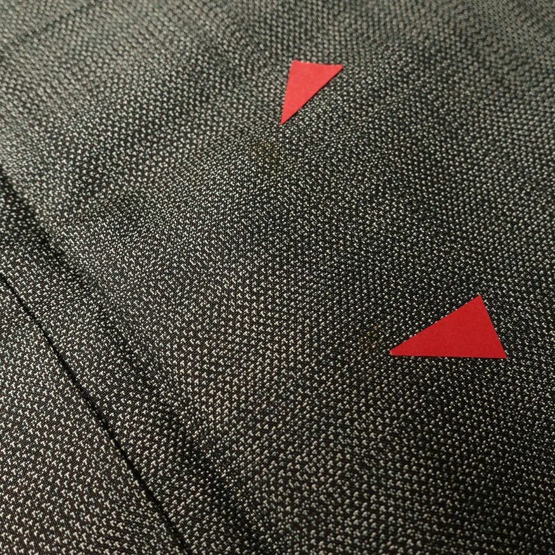 紬 付下げ風 正絹 風景柄 菖蒲 袷仕立て 茶_画像16