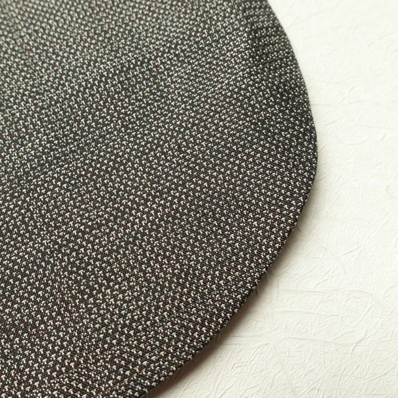 紬 付下げ風 正絹 風景柄 菖蒲 袷仕立て 茶_画像20