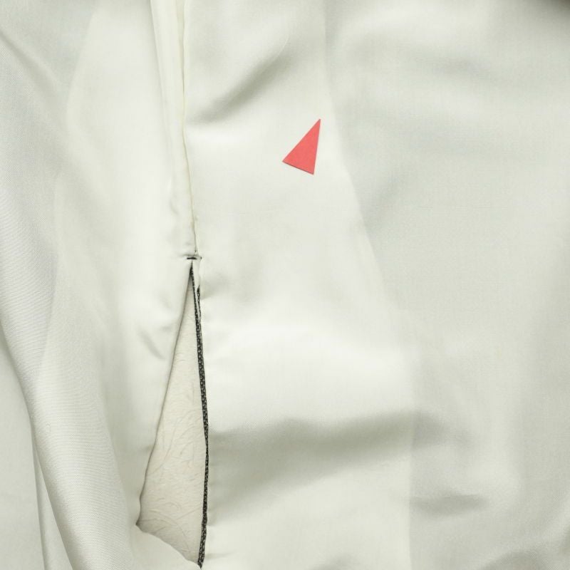 紬 付下げ風 正絹 風景柄 菖蒲 袷仕立て 茶_画像31