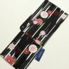 新品 浴衣 女性用 綿 菊つなぎ黒_画像1