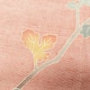 単衣 本加賀友禅 畠山登 付下げ 紬地 落款入り 正絹 花柄 単衣仕立て ピンク_画像11