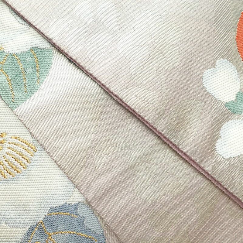 袋帯 六通柄 美品 フォーマル用 正絹 花柄 紫・藤色_画像29