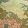 袋帯 紹巴萬葉 全通柄 フォーマル用 正絹 花柄 緑・うぐいす色_画像4