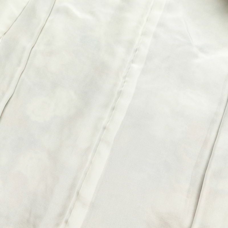 小紋 美品 絞り 総柄 正絹 金彩 花柄 袷仕立て 紫・藤色_画像26