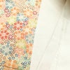 小紋 仕付け糸付き 総柄 正絹 花柄 袷仕立て ベージュ_画像24