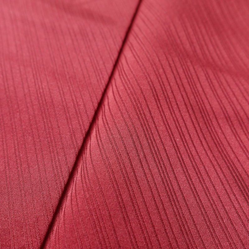 小紋 良品 しつけ糸付き 総柄 正絹 花柄 袷仕立て 赤・朱_画像8