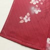 小紋 良品 しつけ糸付き 総柄 正絹 花柄 袷仕立て 赤・朱_画像11