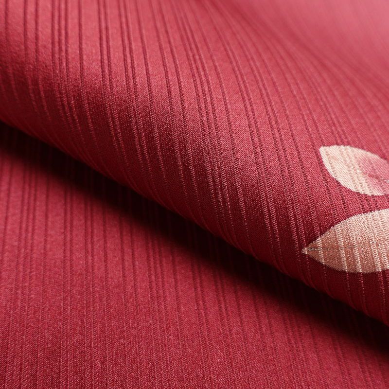 小紋 良品 しつけ糸付き 総柄 正絹 花柄 袷仕立て 赤・朱_画像28