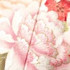振袖 良品 綸子 正絹 刺繍 ラメ糸 金彩 花柄 袷仕立て 赤・朱_画像9