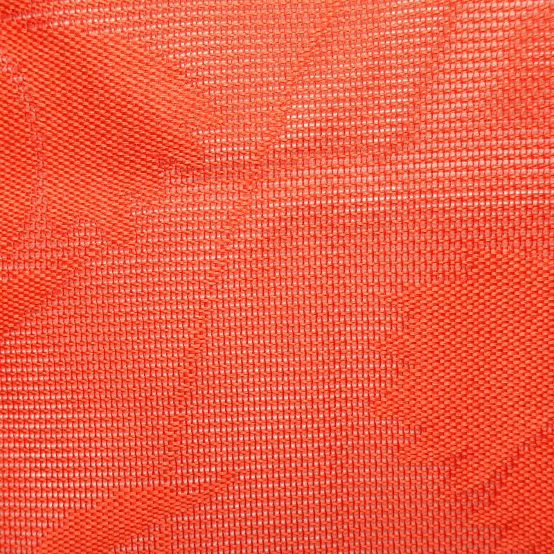 絽 名古屋帯 全通柄 良品 夏用 正絹 花柄 名古屋仕立て 赤・朱_画像3