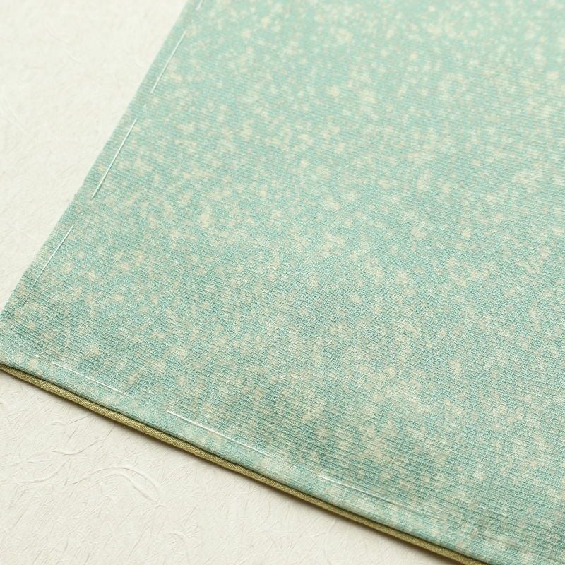 訪問着 しつけ糸付き 正絹 木の葉・植物柄 袷仕立て 緑・うぐいす色_画像11