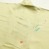 訪問着 しつけ糸付き 正絹 木の葉・植物柄 袷仕立て 緑・うぐいす色_画像25