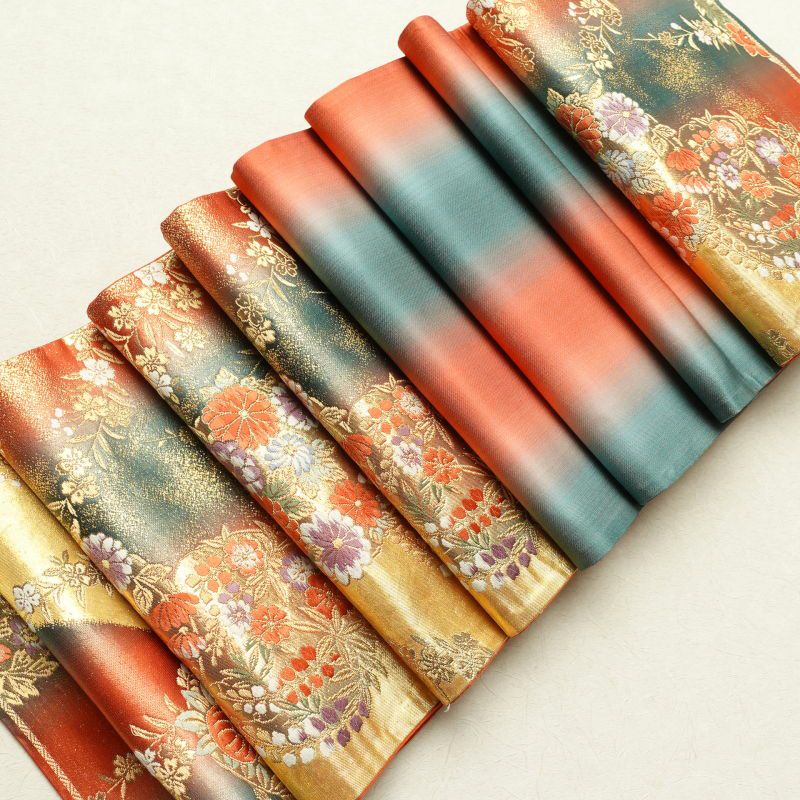 袋帯 六通柄 良品 フォーマル用 金糸 正絹 花柄 多色使い_画像27