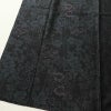 紬 良品 正絹 花柄 袷仕立て 黒地 青・紺 大きいサイズ_画像4