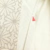 紬 正絹 花柄 袷仕立て クリーム サラッとした手触り_画像24