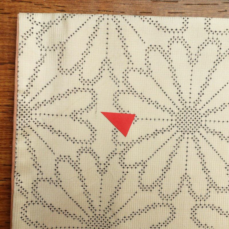 紬 正絹 花柄 袷仕立て クリーム サラッとした手触り_画像30