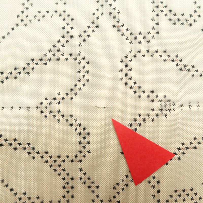 紬 正絹 花柄 袷仕立て クリーム サラッとした手触り_画像33