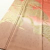 色留袖 良品 一つ紋付き しつけ糸付き 羽二重 金駒刺繍 箔 正絹 共八掛 古典柄 袷仕立て 小豆・エンジ_画像4