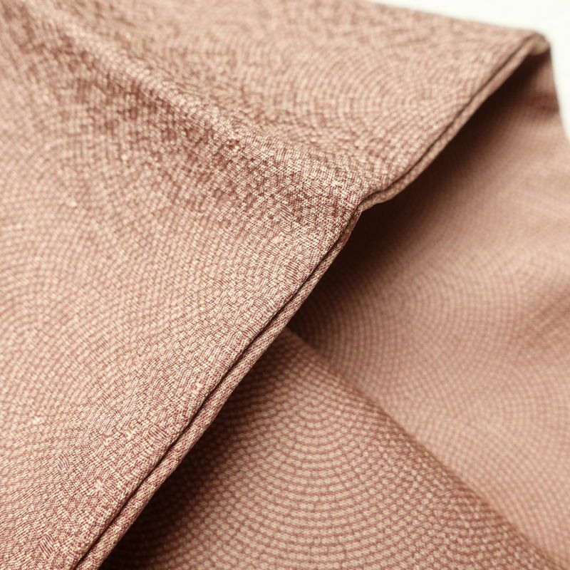 付け下げ 鮫小紋 正絹 その他の柄 袷仕立て 小豆・エンジ_画像23