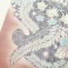 訪問着 銀駒刺繍 一つ紋付き 正絹 花柄 袷仕立て ピンク_画像11