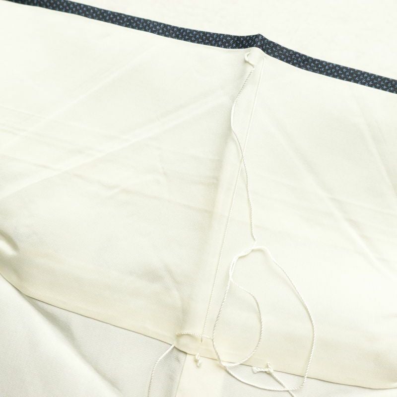 紬 良品 しつけ糸付き 正絹 古典柄 袷仕立て 青・紺_画像25