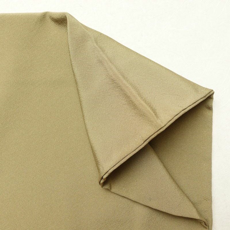 訪問着 蘇州刺繍 証紙あり スワトウ刺繍 箔 共八掛 刺繍 良品 正絹 古典柄 袷仕立て 黄・黄土色_画像22