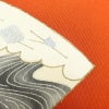 名古屋帯 塩瀬染 太鼓柄 正絹 古典柄 名古屋仕立て 橙_画像6