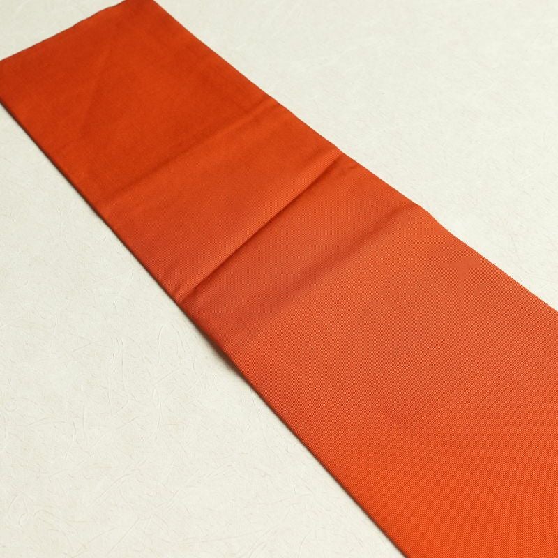 名古屋帯 塩瀬染 太鼓柄 正絹 古典柄 名古屋仕立て 橙_画像26