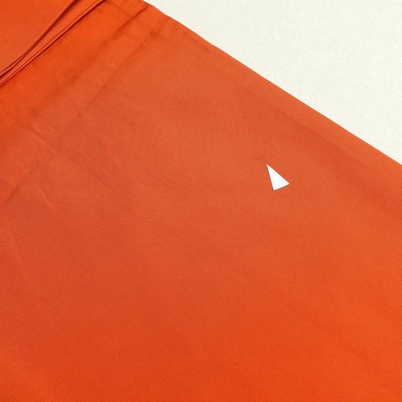 名古屋帯 塩瀬染 太鼓柄 正絹 古典柄 名古屋仕立て 橙_画像27