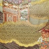 袋帯 六通柄 フォーマル用 金糸 正絹 風景柄 黒_画像3